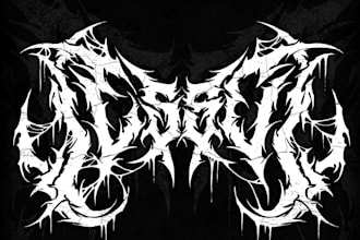 draw an extreme ,brutal or death metal logo