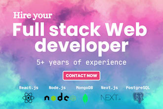 create a modern full stack web app for you with reactjs, nextjs, nodejs