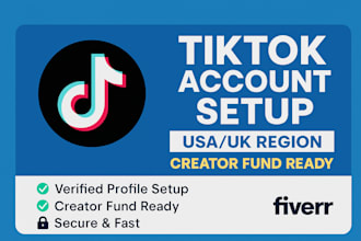 create a UK or USA tiktok account ready for the creator fund