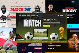do dynamic football website design basketball rugby website soccer sport website