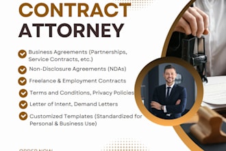 write legal contract, terms and condition, ndas and more