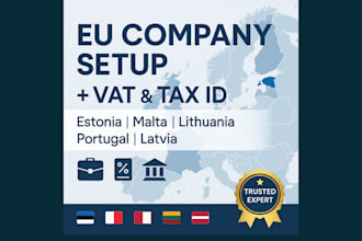 do vat, tax id and company registration in estonia, malta, lithuania, portugal