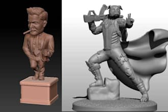 sculpt printable 3d models for figures, anime characters, bjd, dioramas, and toy
