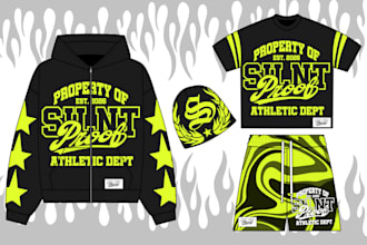 design tshirt, sweatsuit luxury streetwear clothing brand