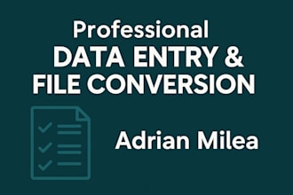 provide fast and accurate data entry and file conversion