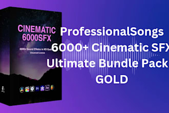 6000 cinematic sound effects pack HD quality sfx for video creators  editors