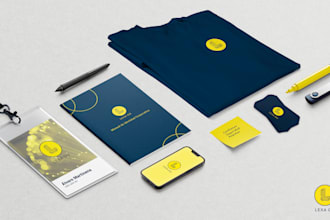 build your visual identity with a modern logo and color palette