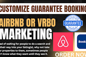 guarantee vrbo marketing, airbnb bookings, airbnb listing, airbnb promotion