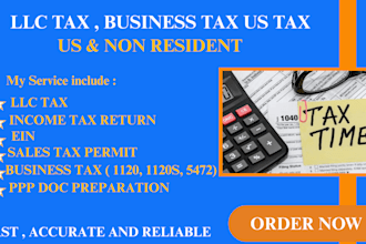 do llc tax, business tax individual tax, US tax filing ein non and resident llc