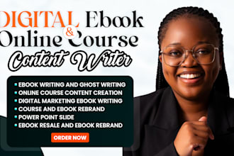 create ebook online course, ebook rebrand or revamp, digital course, proofread