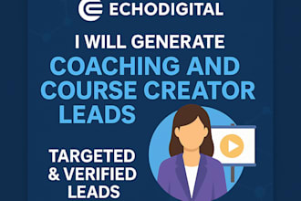 build a list of business coaches and online course creators for outreach