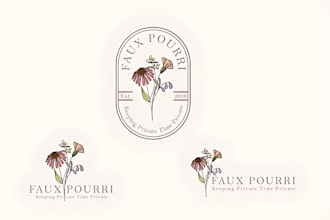 do modern premium, professional, luxurious, floral and wedding logo design