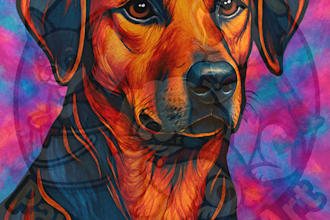 create a cute custom pet cartoon headshot