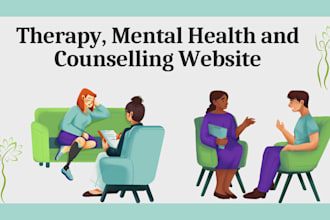 design a professional therapy or counseling website for mental health services