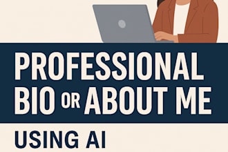 rewrite or create your professional bio or about me using ai