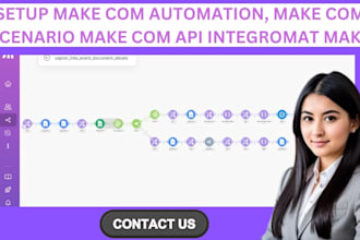 setup make com automation, make com scenario make com api integromat make