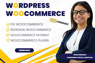 wordpress woocommerce website development fix woocommerce payment wordpress seo