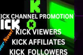 do your twitch kick live streaming campaign to 10k real live audiences
