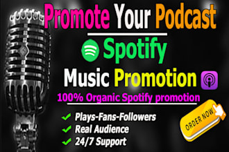 targeted spotify podcast promotion to USA, UK listeners spotify music promotion