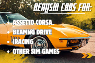 do a skin or livery for sim racing games assetto corsa, iracing, ac competizione