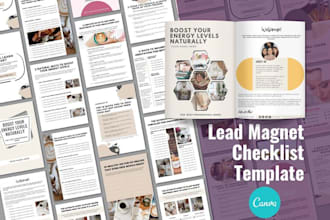 canva ebook design, PDF lead magnet, planner, printable journal, workbook layout