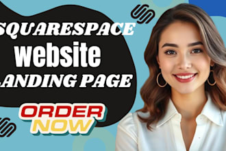 design high converting squarespace landing page for your product or service