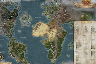 illustrate fantasy map design vector map city map cartography map design