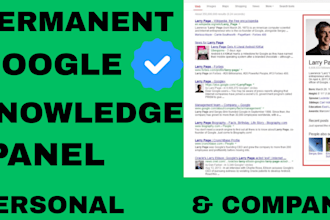 create a verified and approve knowledge panel for personal or company