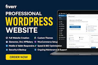 design and develop a responsive wordpress website