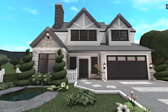 design and build you bloxburg house with lighting and 1 photorealistic image