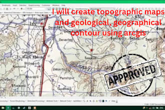create topographic maps and geological, geographical contour using arcgis