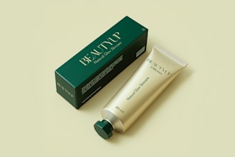 make a label design, cosmetic package, box design, pouch label and bottle label