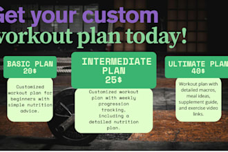 make a personalized workout and diet plan for your goals