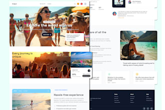 design a clean travelling website, with proper research
