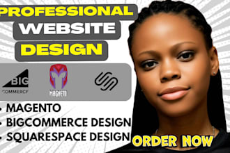 design magento bigcommerce store design squarespace ecommerce web landing page