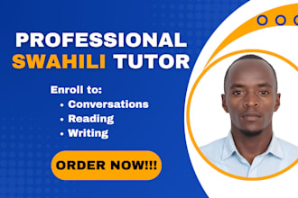 be your professional swahili tutor and trainer