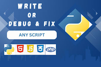 write, optimize, debug, edit, python script, html css, js, php, automation, code