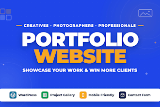 create a custom photography website or portfolio website on wordpress