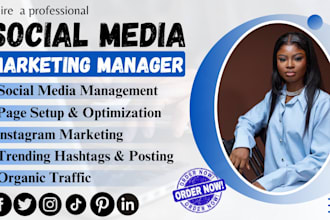 social media marketing manager instagram content creator shopify sales ads SEO