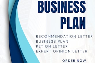 write an immigration business plan for e2, eb2 niw, o1, l1, eb5, h1b visas