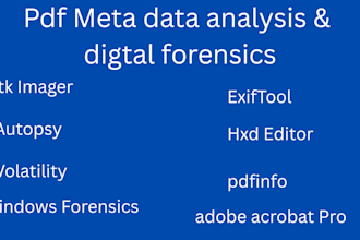 do digital forensics, malware analysis, pdf analysis and sworn affidative
