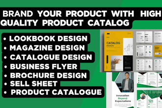 product catalogue design catalog, sell sheet, workbook brochure journal design