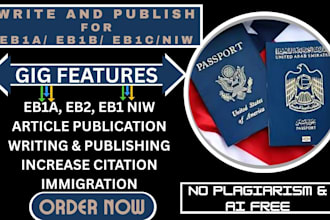 write and publish a scholarly article citation for eb1a eb1 eb1b niw eb2 visa US
