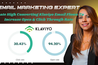 create high converting klaviyo email flows to increase open, click through rate