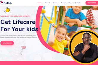 build your daycare, kindergarten, or preschool site childcare website