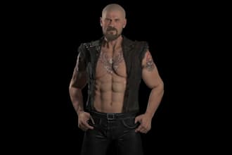 premium 3d game character, sci fi horror, skin texture, animate, ue5 control rig