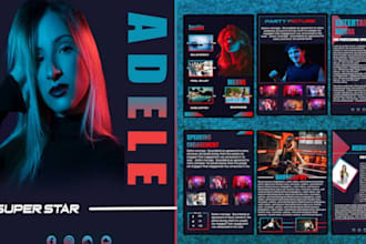 design speaker sheet, media kit, one sheet, artist epk, brand assets, press kit