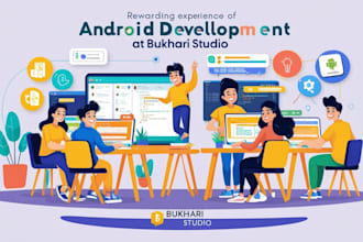 develop a custom android app by java kotlin in android studio