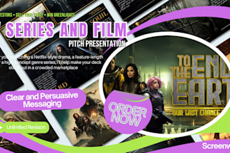 create a stunning pitch deck for film project, TV series, or screenplay