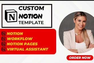 design a custom notion workspace or planner to organize your life or business